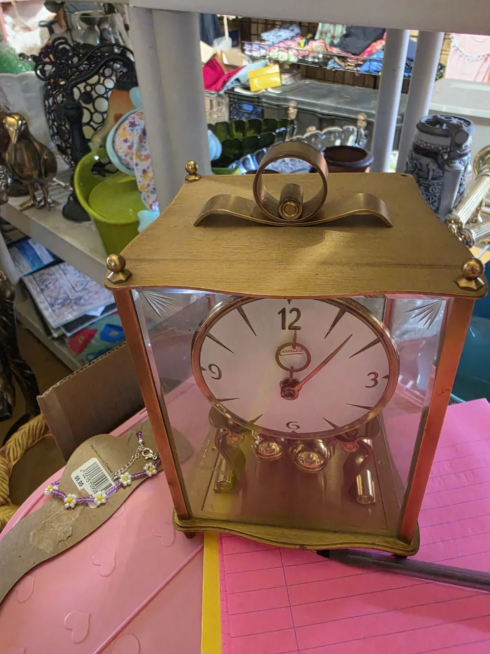 AT-1 Vintage Kundo Torson (German)Brass Anniversary Clock - Gold